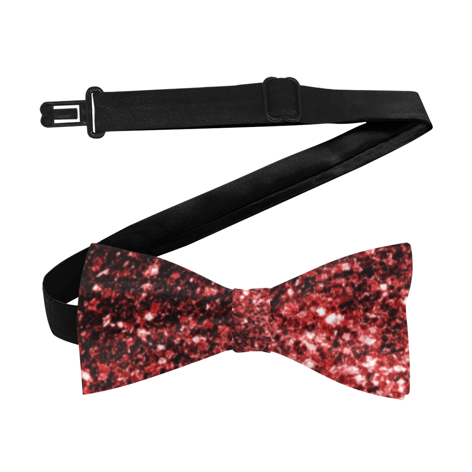 Dark red glitters faux sparkles glamorous suit accessory Custom Bow Tie
