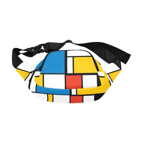 Mondrian De Stijl Modern Fanny Pack/Small (Model 1677)