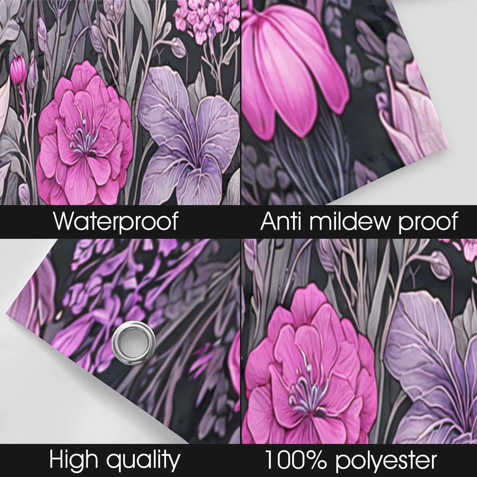 Fabulous Florals 40 Shower Curtain 36"x72"