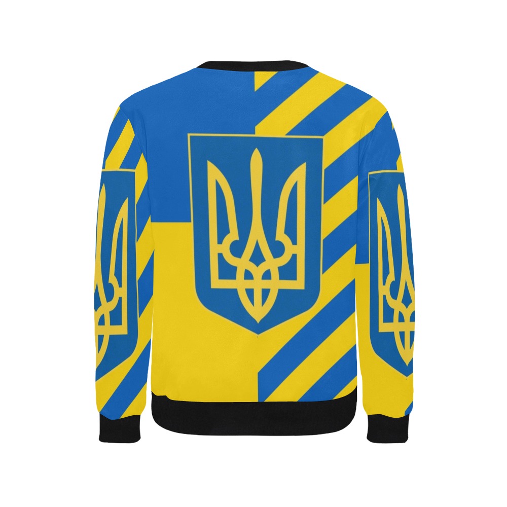 UKRAINE Men's Rib Cuff Crew Neck Sweatshirt (Model H34)