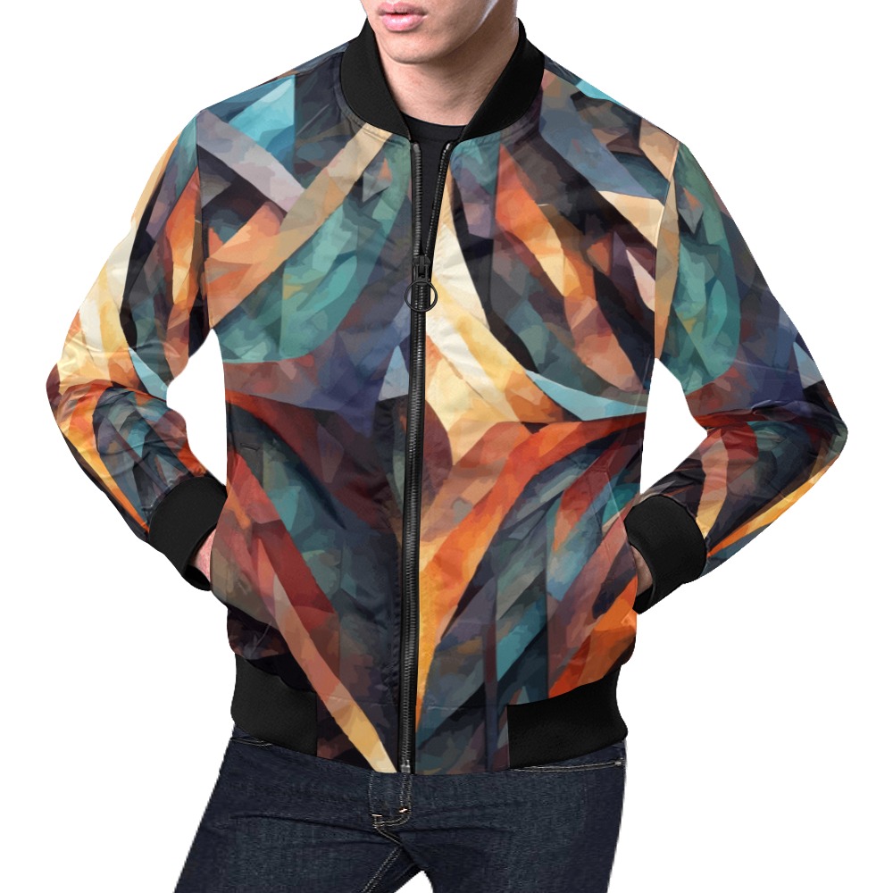 Abstract art of a compass. Cool geometric shapes All Over Print Bomber Jacket for Men (Model H19)