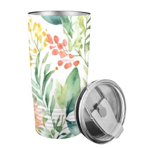 watercolor spring flowers pattern 20oz Insulated Stainless Steel Mobile Tumbler