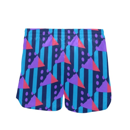 Trendy Colorful Geometric Pattern - Repper Women's Mid-Length Board Shorts (Model L55)
