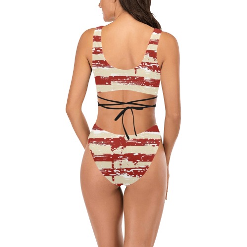 American Woman Cross String Bikini Set (Model S29)