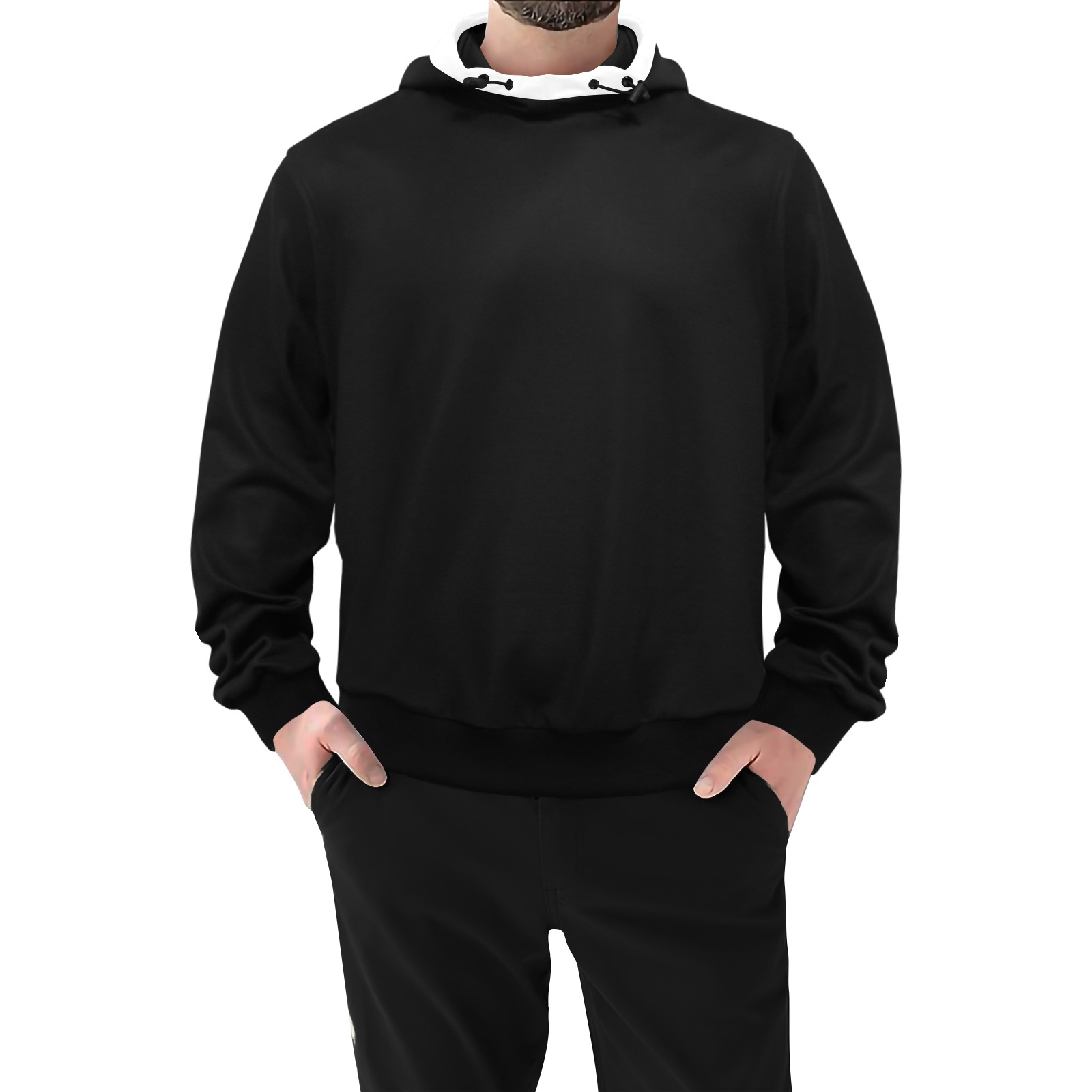New Project (2) High Neck Pullover Hoodie for Men (Model H24)