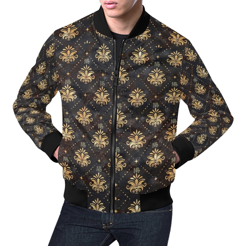 Royal Pattern by Nico Bielow All Over Print Bomber Jacket for Men (Model H19)