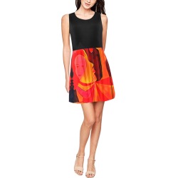 Amor Fati with Apple Thea Sleeveless Skater Dress(Model D19)