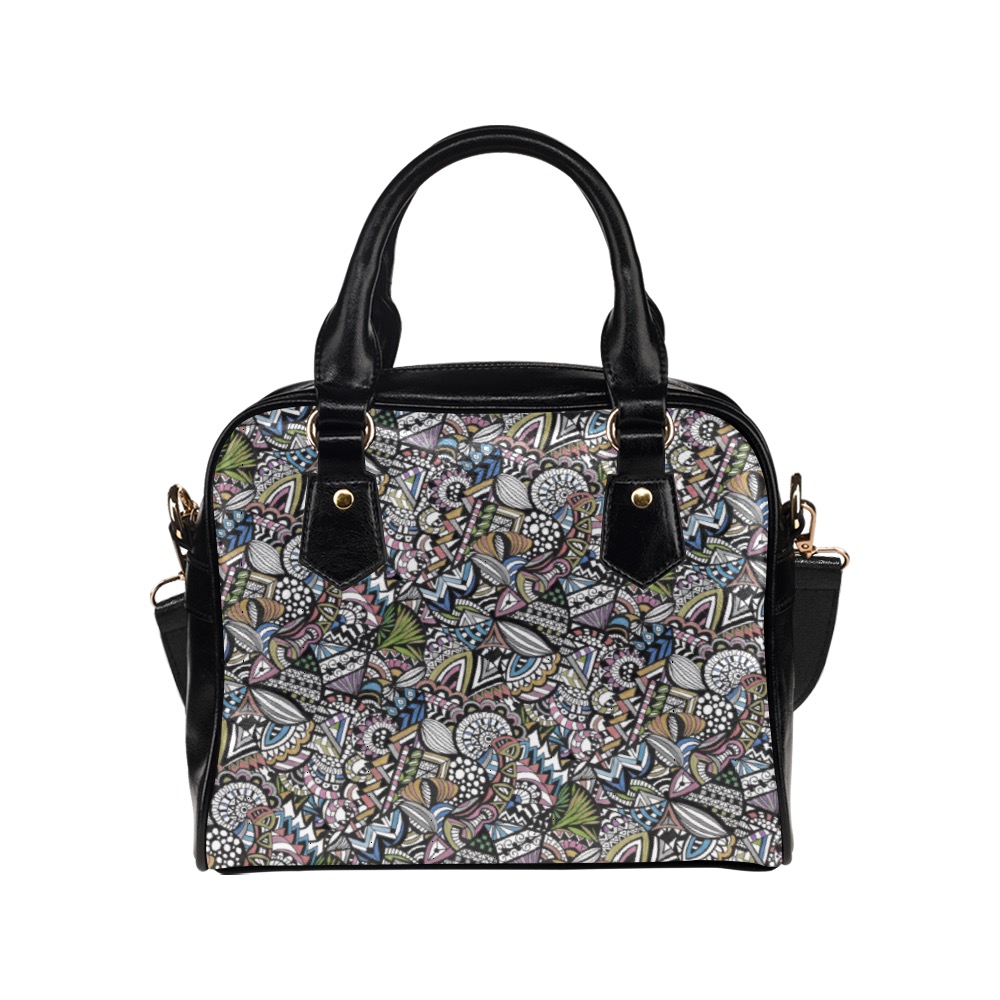 Mind Meld - Color large pattern Shoulder Handbag (Model 1634)