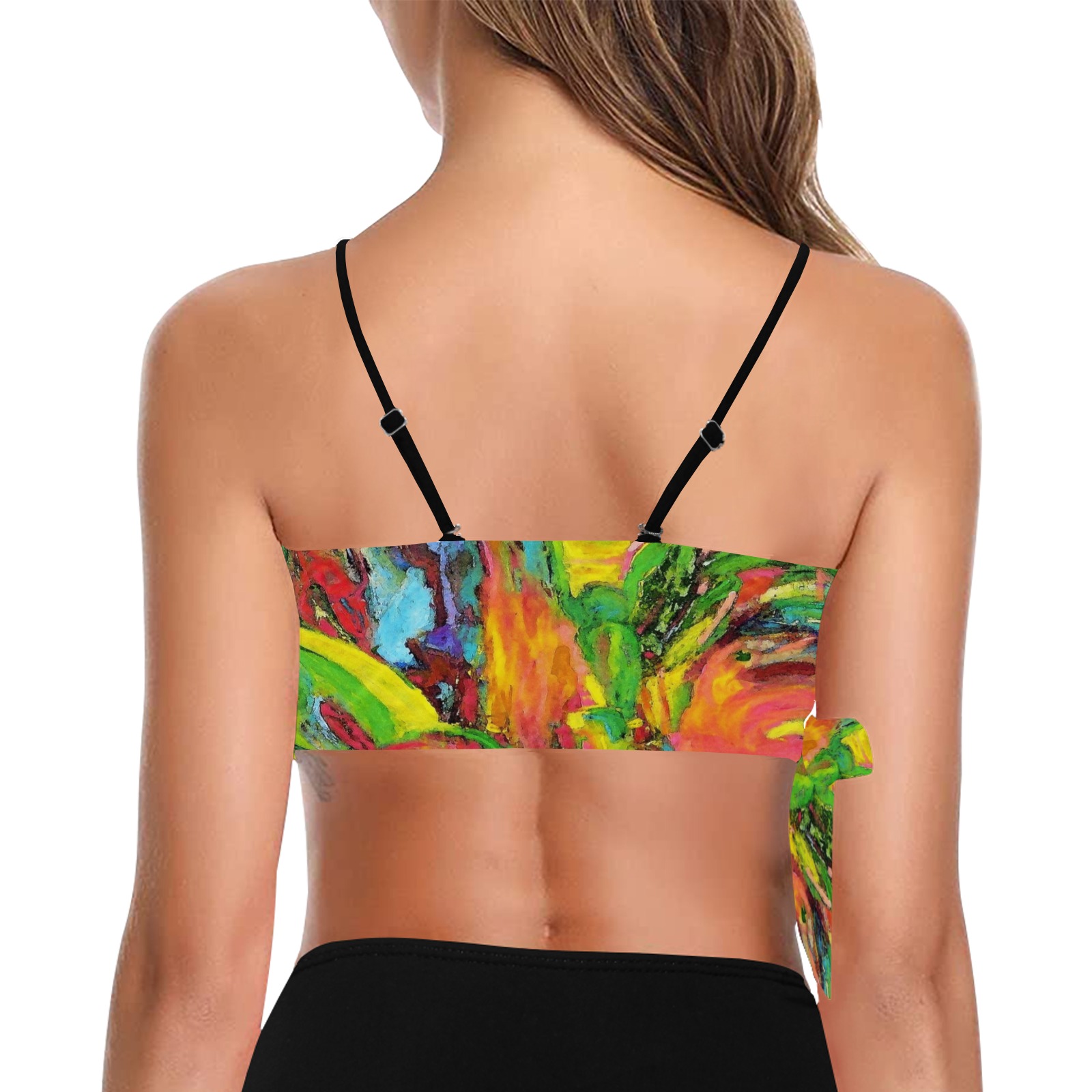 African Tree Collection Knot Side Bikini Top (Model S37)