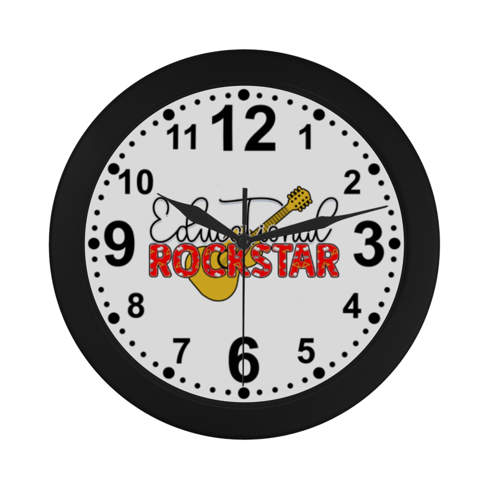Educational Rockstar Circular Plastic Wall clock