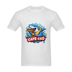 CAPE COD-GREAT WHITE EATING HOT DOG 3 Men's Slim Fit T-shirt (Model T13)