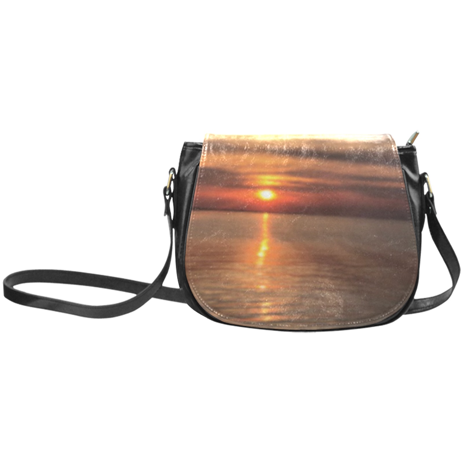 Dark Evening Sunset Collection Classic Saddle Bag/Small (Model 1648)