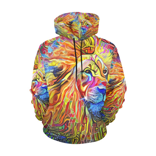 Bold as a Lion All Over Print Hoodie for Men (USA Size) (Model H13)