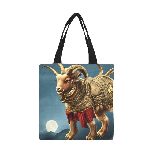The Goat All Over Print Canvas Tote Bag/Small (Model 1697)