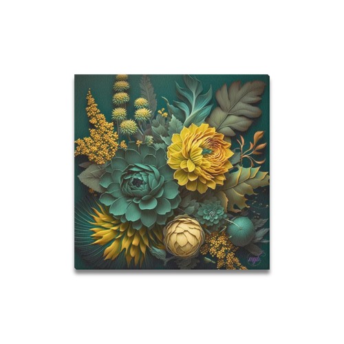 April Showers bring May Flowers Upgraded Canvas Print 16"x16"