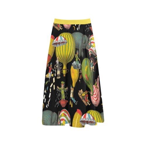 Old Air Balloons Mnemosyne Women's Crepe Skirt (Model D16)