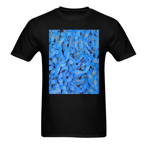Blue Ramen Men's T-shirt in USA Size (Front Printing Only) (Model T02)