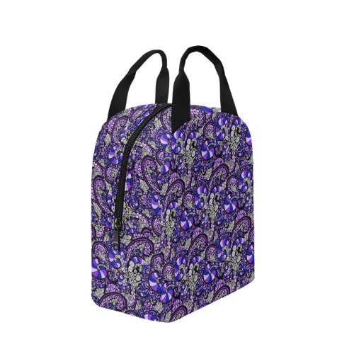 Purple Pulse Zipper Lunch Bag (Model 1720)