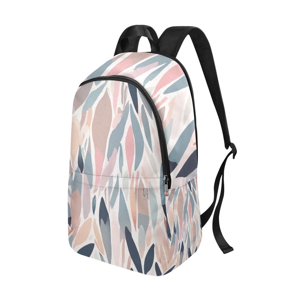 Stylish abstract shapes of pink, blue, gray colors Fabric Backpack for Adult (Model 1659)
