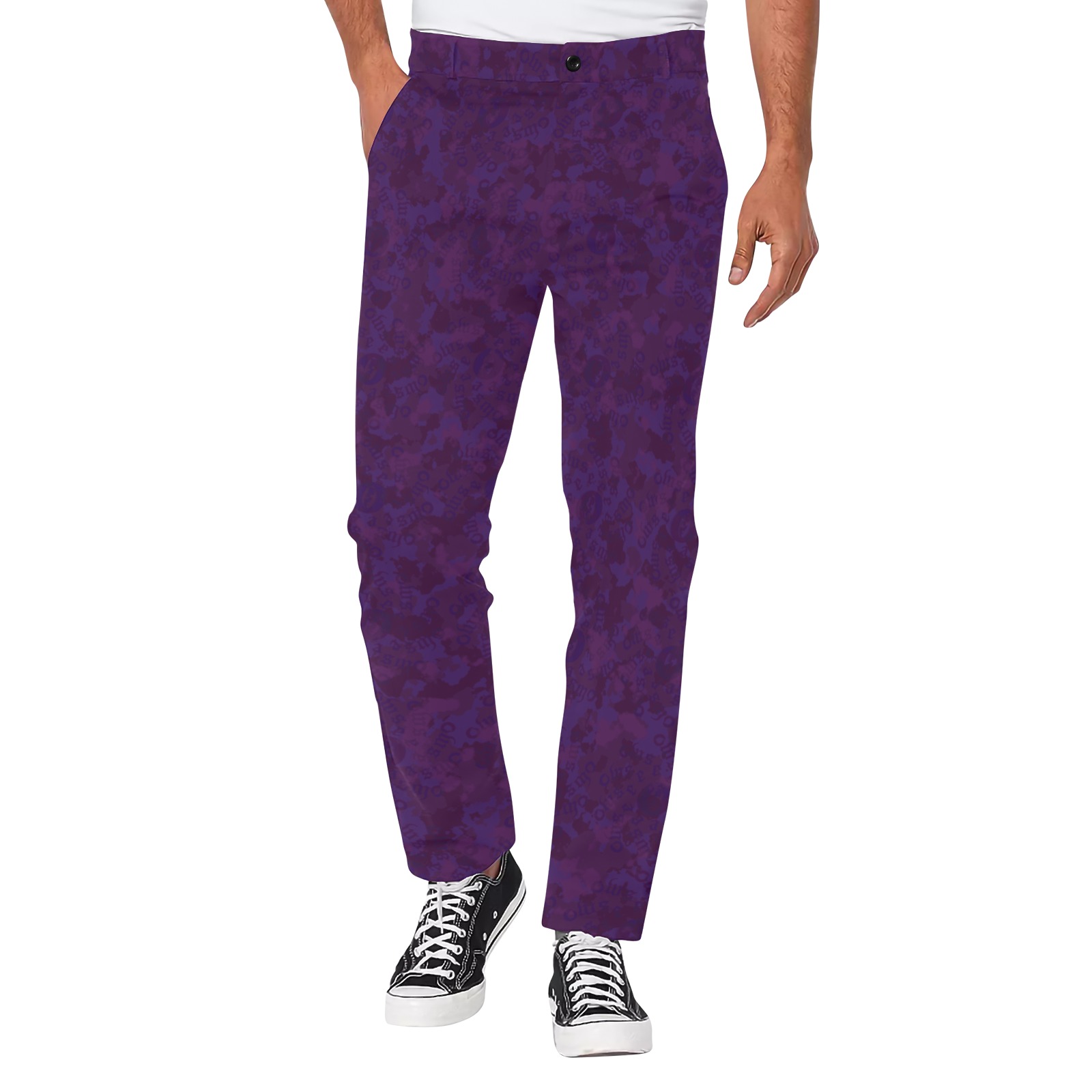Untitled-2 Men's All Over Print Casual Trousers (Model L68)