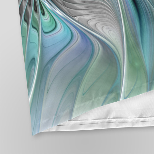 Abstract Blue Green Butterfly Fantasy Fractal Art Shower Curtain 69"x84"