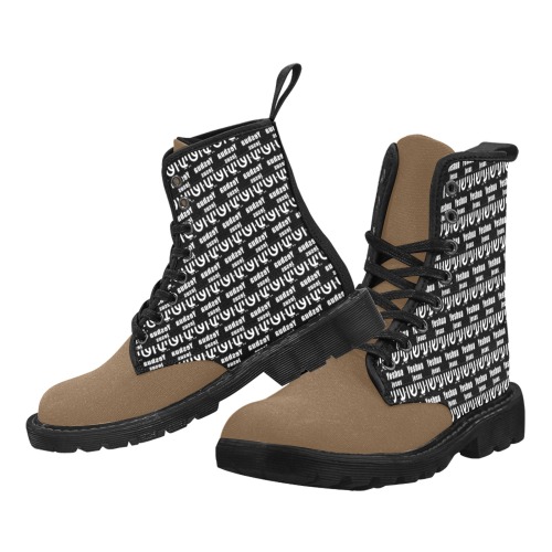 Yeshua Brown Soul Blk Boots 4 Men Martin Boots for Men (Black) (Model 1203H)
