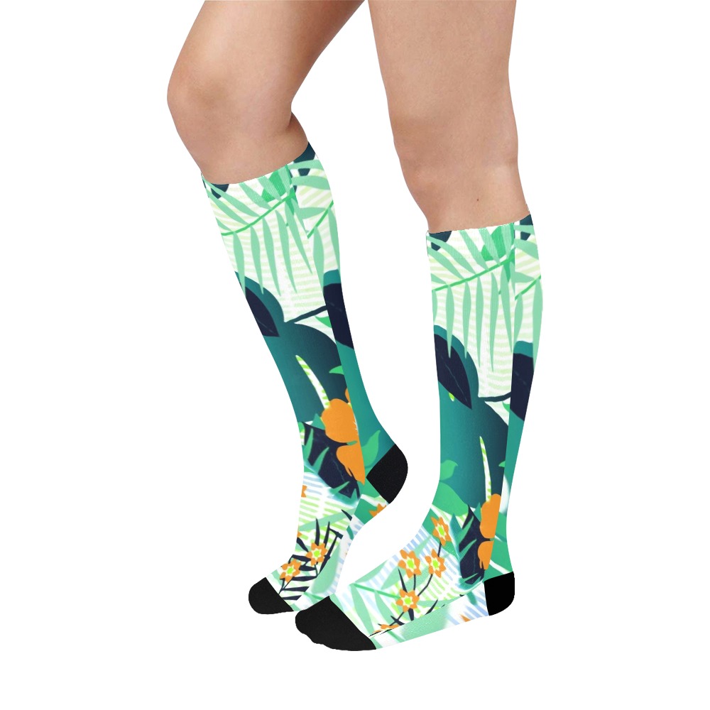 GROOVY FUNK THING FLORAL Over-The-Calf Socks