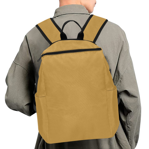 FLAXEN YELLOW Lightweight Casual Backpack (Model 1730)