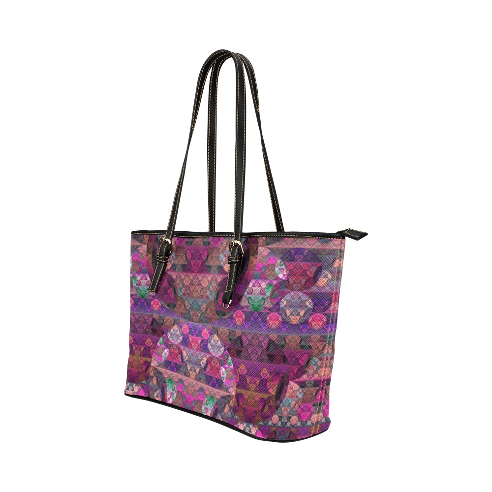 EasterEGGHunt Leather Tote Bag/Small (Model 1651)