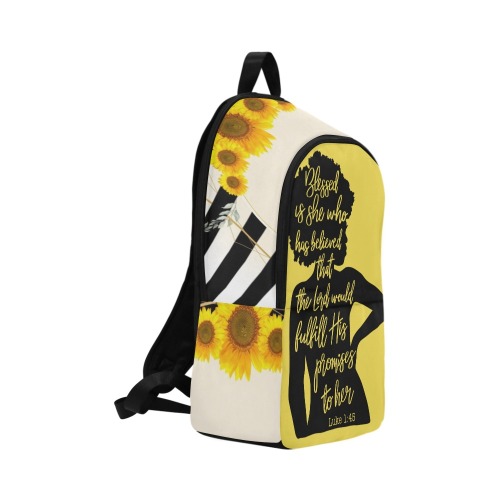 Sunflower girl back back Fabric Backpack for Adult (Model 1659)