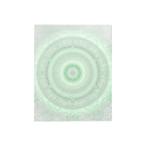 Mandala tapestry-vert et gris Quilt 40"x50"