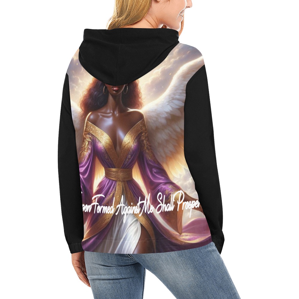 Hoodie - "No Weapon" All Over Print Hoodie for Women (USA Size) (Model H13)