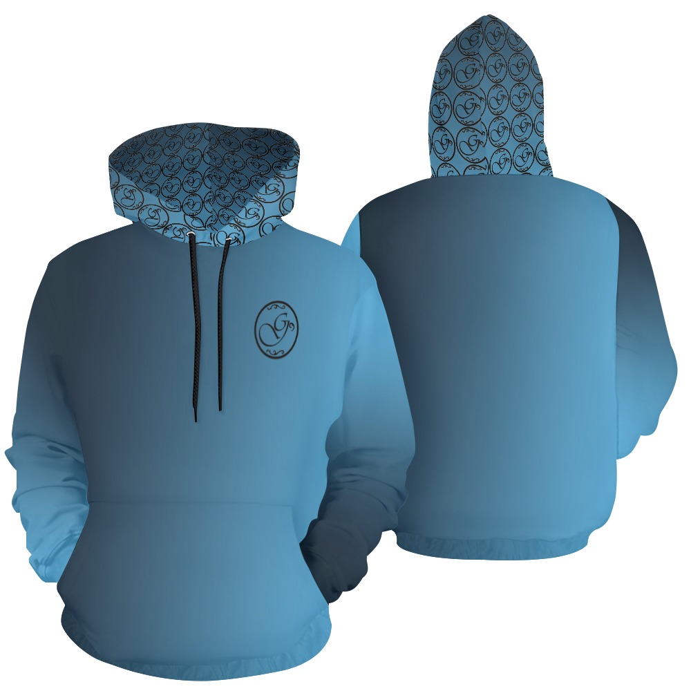 g.a.g blue blend hoodie All Over Print Hoodie for Men (USA Size) (Model H13)