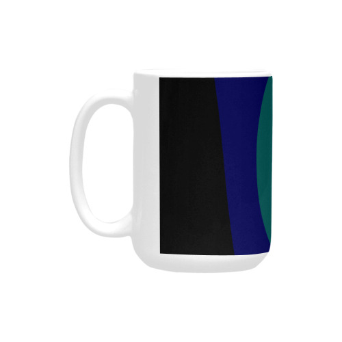 Dimensional Blue Abstract 915 Custom Ceramic Mug (15OZ)