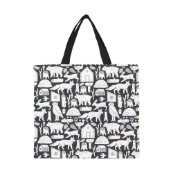 Cabin in the Wood All Over Print Canvas Tote Bag/Large (Model 1699)