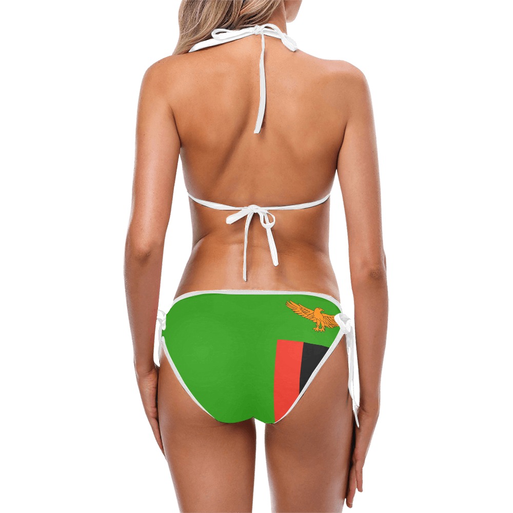 Flag_of_Zambia.svg Custom Bikini Swimsuit (Model S01)