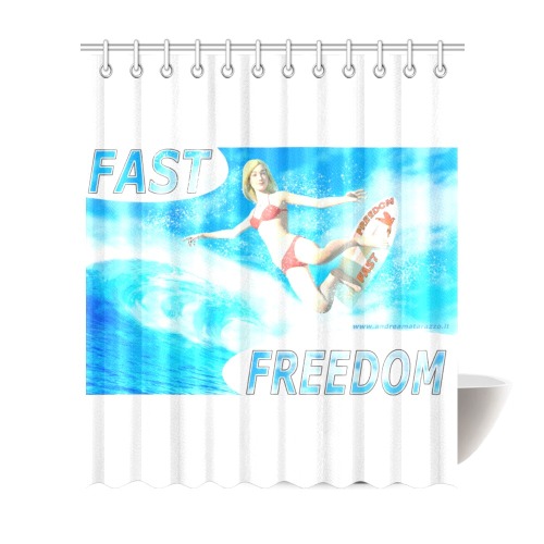 Fast Freedom Shower Curtain 72"x84"