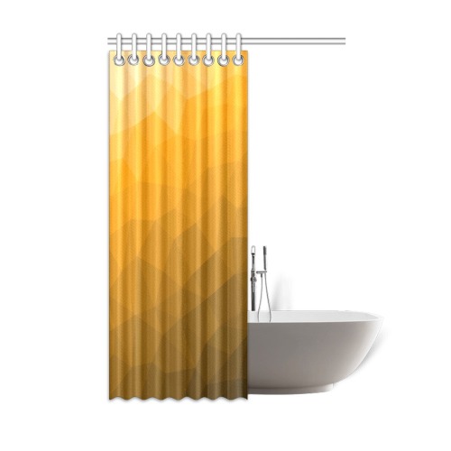 Orange gradient geometric mesh pattern Shower Curtain 48"x72"
