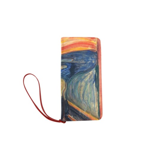 Edvard Munch-The scream Women's Clutch Wallet (Model 1637)