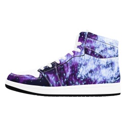 Abstract Purple KH Sneakers Men's High Top Sneakers (Model 20042)