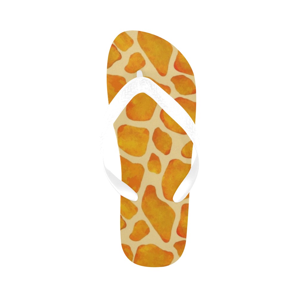 Giraffe Print Flip Flops Flip Flops for Men/Women (Model 040)