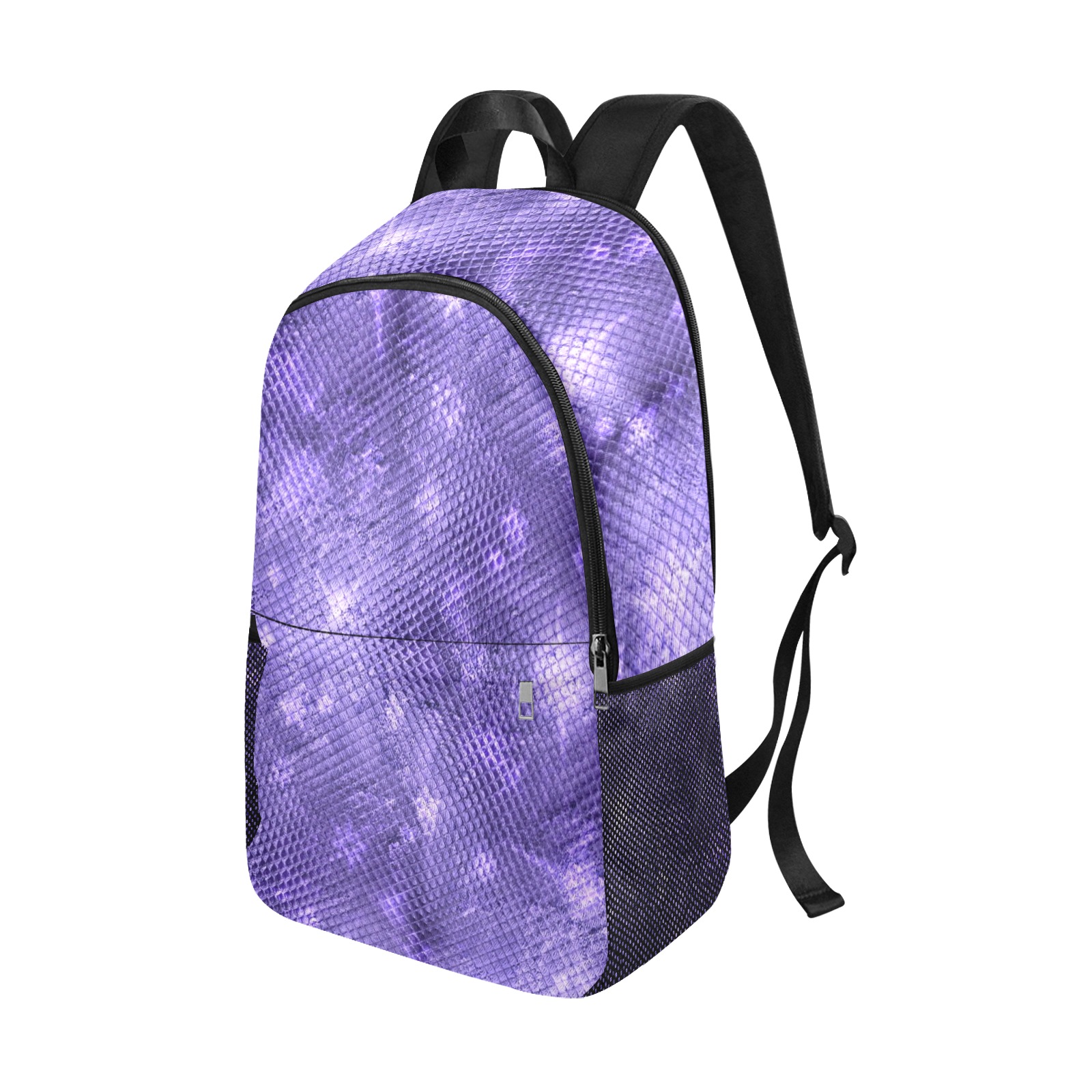 Very peri by Artdream Fabric Backpack with Side Mesh Pockets (Model 1659)