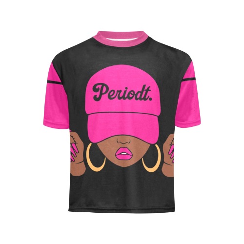 PERIODT WOMAN Big Girls' All Over Print Crew Neck T-Shirt (Model T40-2)
