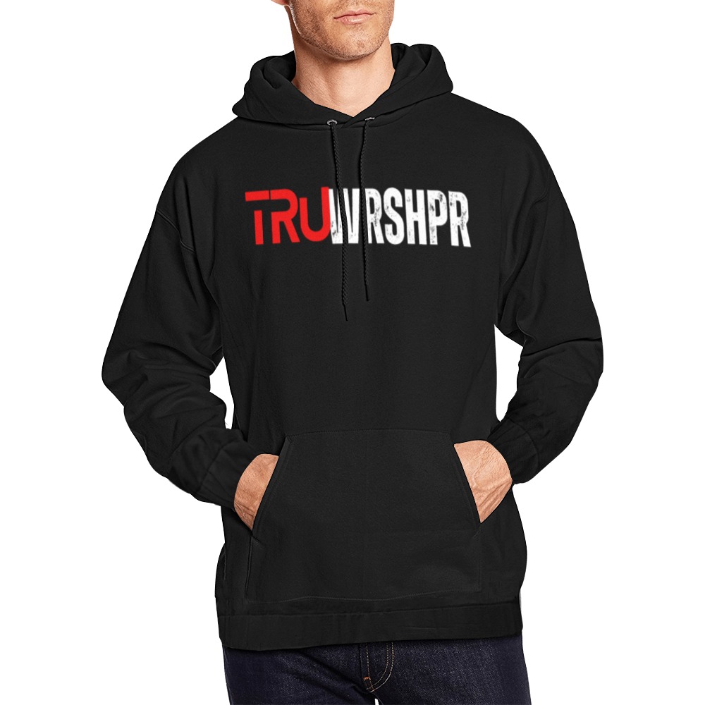 Truwrshpr BLACK All Over Print Hoodie for Men (USA Size) (Model H13)