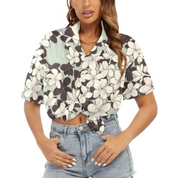Wild blooming plumeria 3MPG Women's All Over Print Hawaiian Shirt (T58-2)