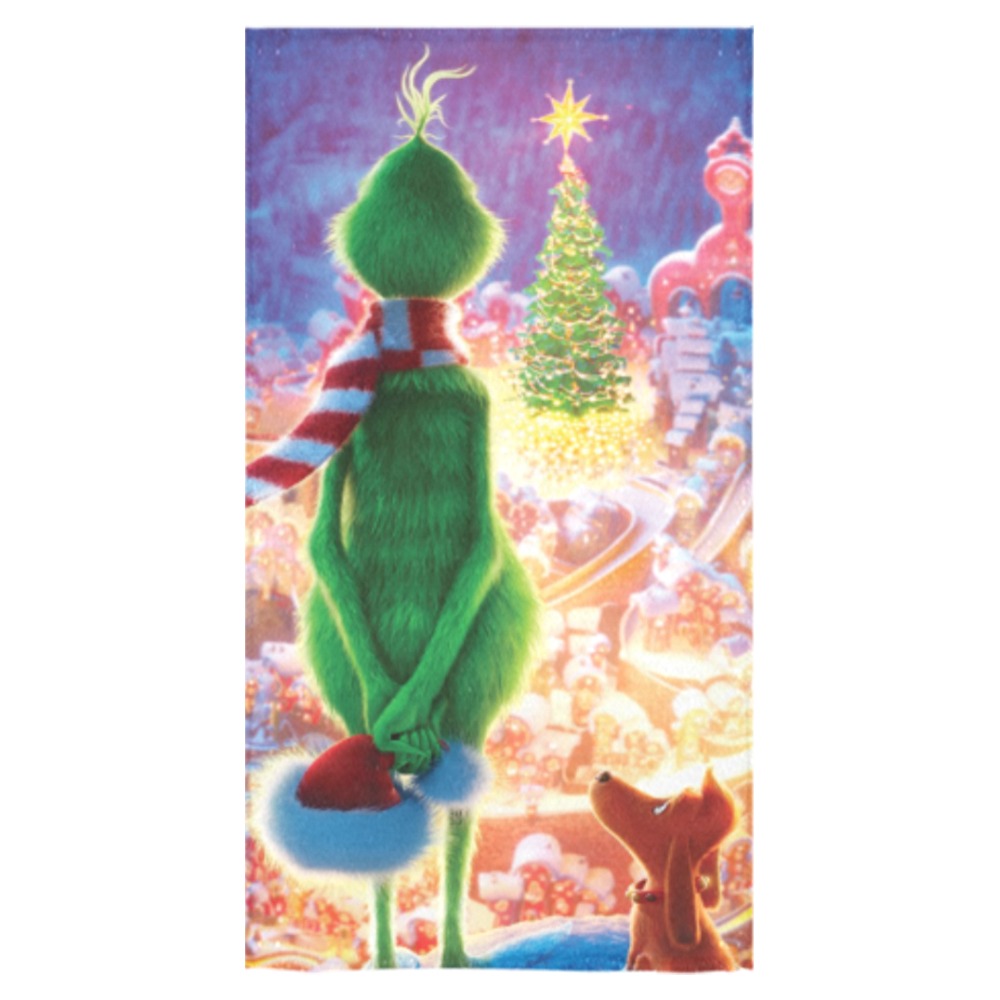 Grinch overlooking Whoville towel Bath Towel 30"x56"