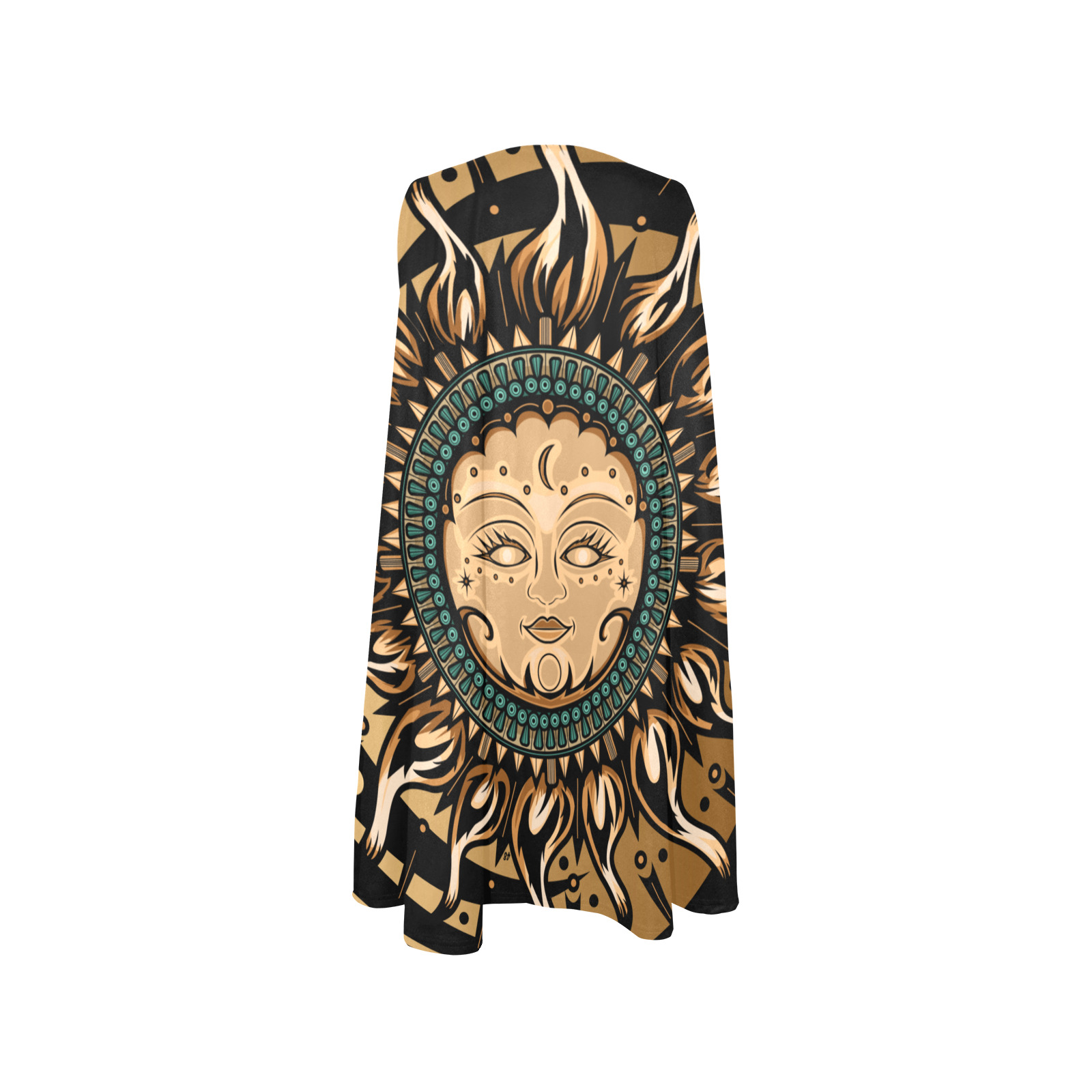 Sun Goddess Sleeveless A-Line Pocket Dress (Model D57)