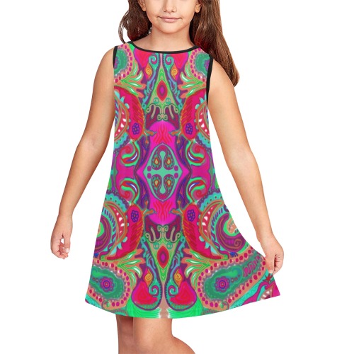 kids 4 Girls' Sleeveless Dress (Model D58)