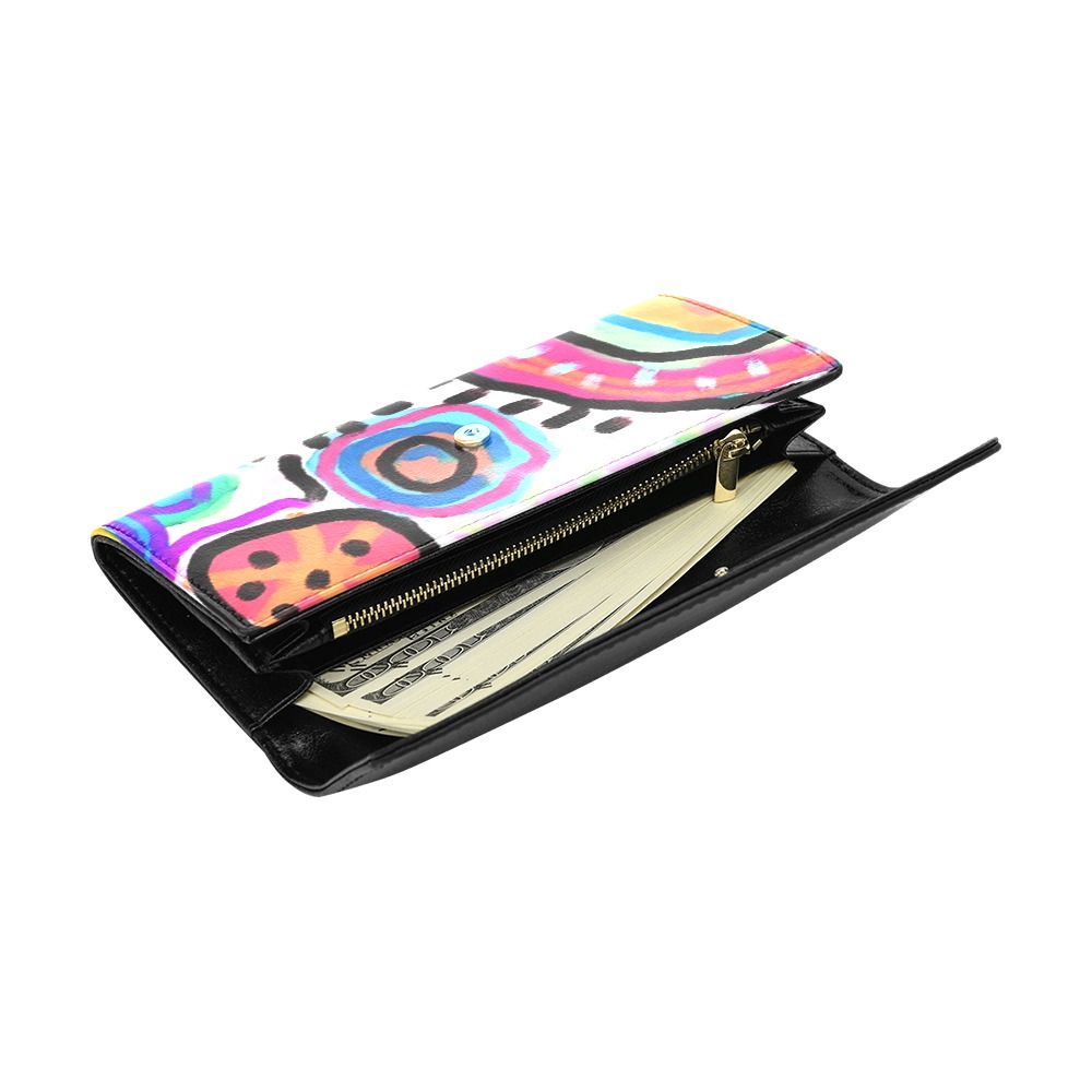 Unique Abstract Art Clutch Purse Women's Flap Wallet (Model 1707)