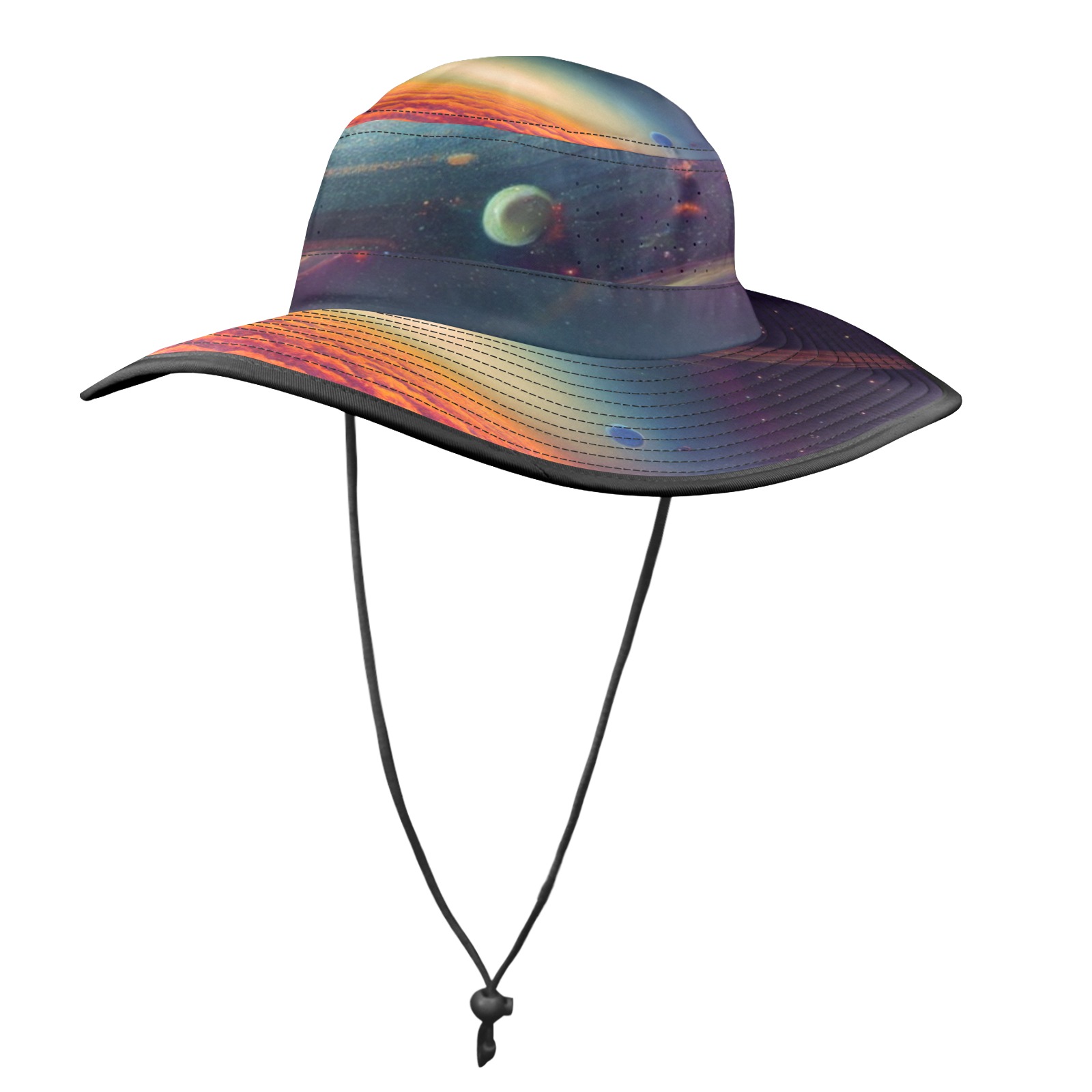 Galaxy Noggin Wide Brim Bucket Hat Men and Women Wide Brim Bucket Hat